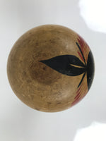 Japanese Wooden Naruko Kokeshi Doll Vtg Black Red Brown Traditional Craft KF777