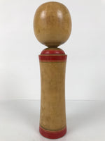 Japanese Wooden Naruko Kokeshi Doll Vtg Black Red Brown Traditional Craft KF781