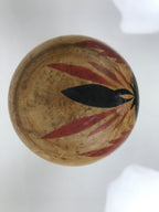Japanese Wooden Naruko Kokeshi Doll Vtg Black Red Brown Traditional Craft KF783