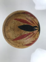 Japanese Wooden Naruko Kokeshi Doll Vtg Black Red Brown Traditional Craft KF783