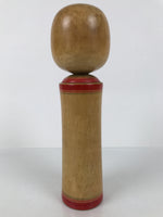 Japanese Wooden Naruko Kokeshi Doll Vtg Black Red Brown Traditional Craft KF786