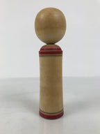 Japanese Wooden Naruko Kokeshi Doll Vtg Black Red Brown Traditional Craft KF833