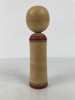 Japanese Wooden Naruko Kokeshi Doll Vtg Black Red Brown Traditional Craft KF833