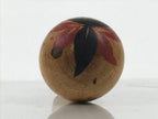 Japanese Wooden Naruko Kokeshi Doll Vtg Black Red Brown Traditional Craft KF834