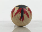 Japanese Wooden Naruko Kokeshi Doll Vtg Black Red Brown Traditional Craft KF835