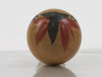 Japanese Wooden Naruko Kokeshi Doll Vtg Black Red Brown Traditional Craft KF836