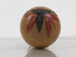 Japanese Wooden Naruko Kokeshi Doll Vtg Black Red Brown Traditional Craft KF836