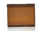 Japanese Wooden Piggy Bank Vtg Money Saving Box Family Crests Brown JK790