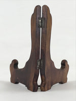 Japanese Wooden Plate Stand Picture Frame Stand Display Saratate Brown JK537