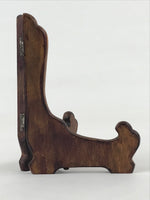 Japanese Wooden Plate Stand Picture Frame Stand Display Saratate Brown JK537