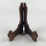 Japanese Wooden Plate Stand Picture Frame Stand Display Saratate Brown JK537