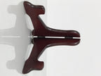 Japanese Wooden Plate Stand Picture Frame Stand Display Vtg Saratate Brown JK938