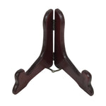 Japanese Wooden Plate Stand Picture Frame Stand Display Vtg Saratate Brown JK938