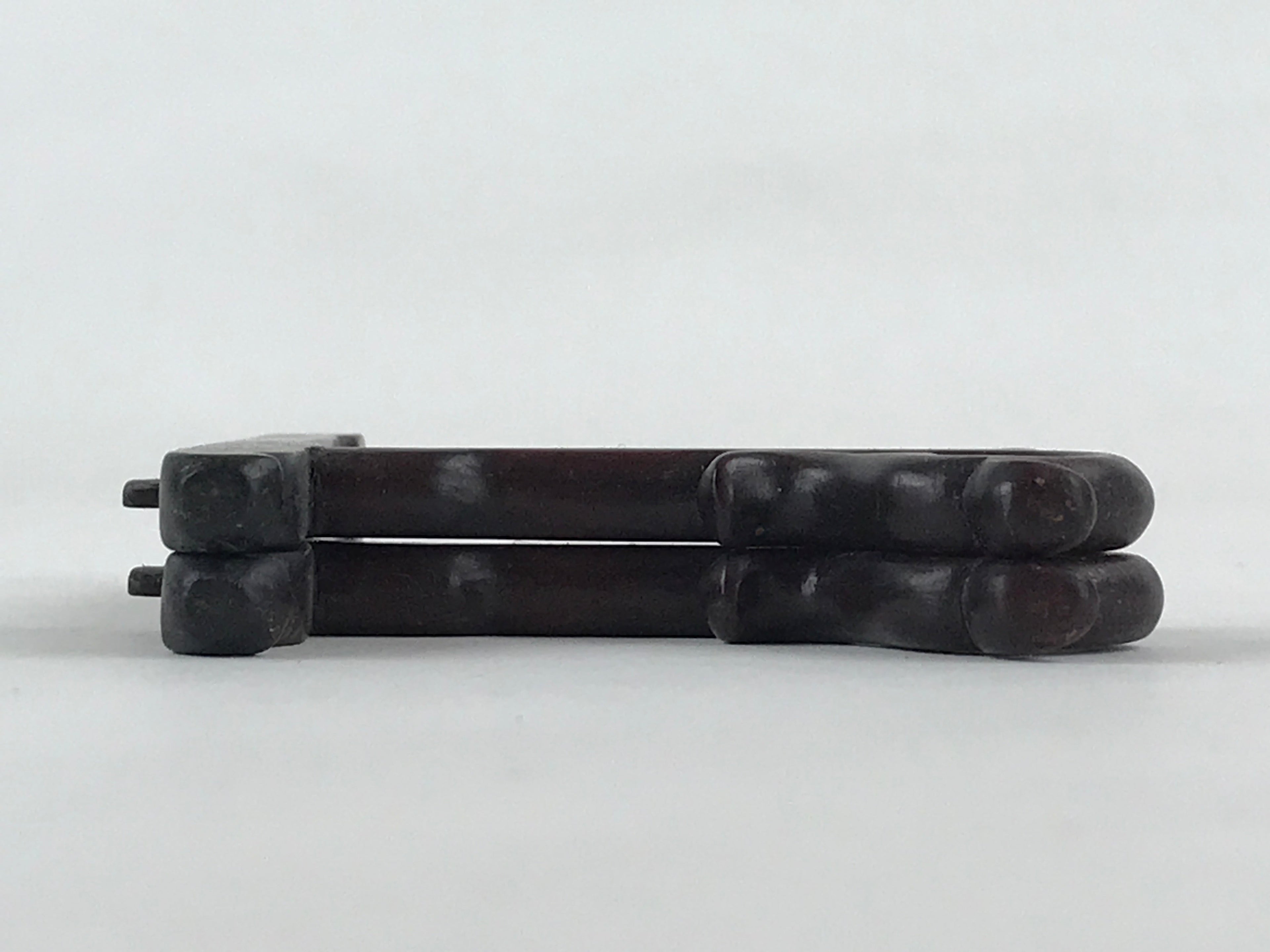 Japanese Wooden Plate Stand Picture Frame Stand Vtg Display Saratate Brown JK538