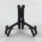 Japanese Wooden Plate Stand Picture Frame Stand Vtg Display Saratate Brown JK538