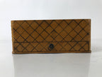 Japanese Wooden Portable Calligraphy Writing Storage Box Shutter Lid Brown T401