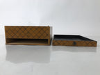 Japanese Wooden Portable Calligraphy Writing Storage Box Shutter Lid Brown T401