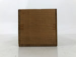 Japanese Wooden Pottery Storage Box Inside 33.8x9x9.3cm Brown Compartment X218
