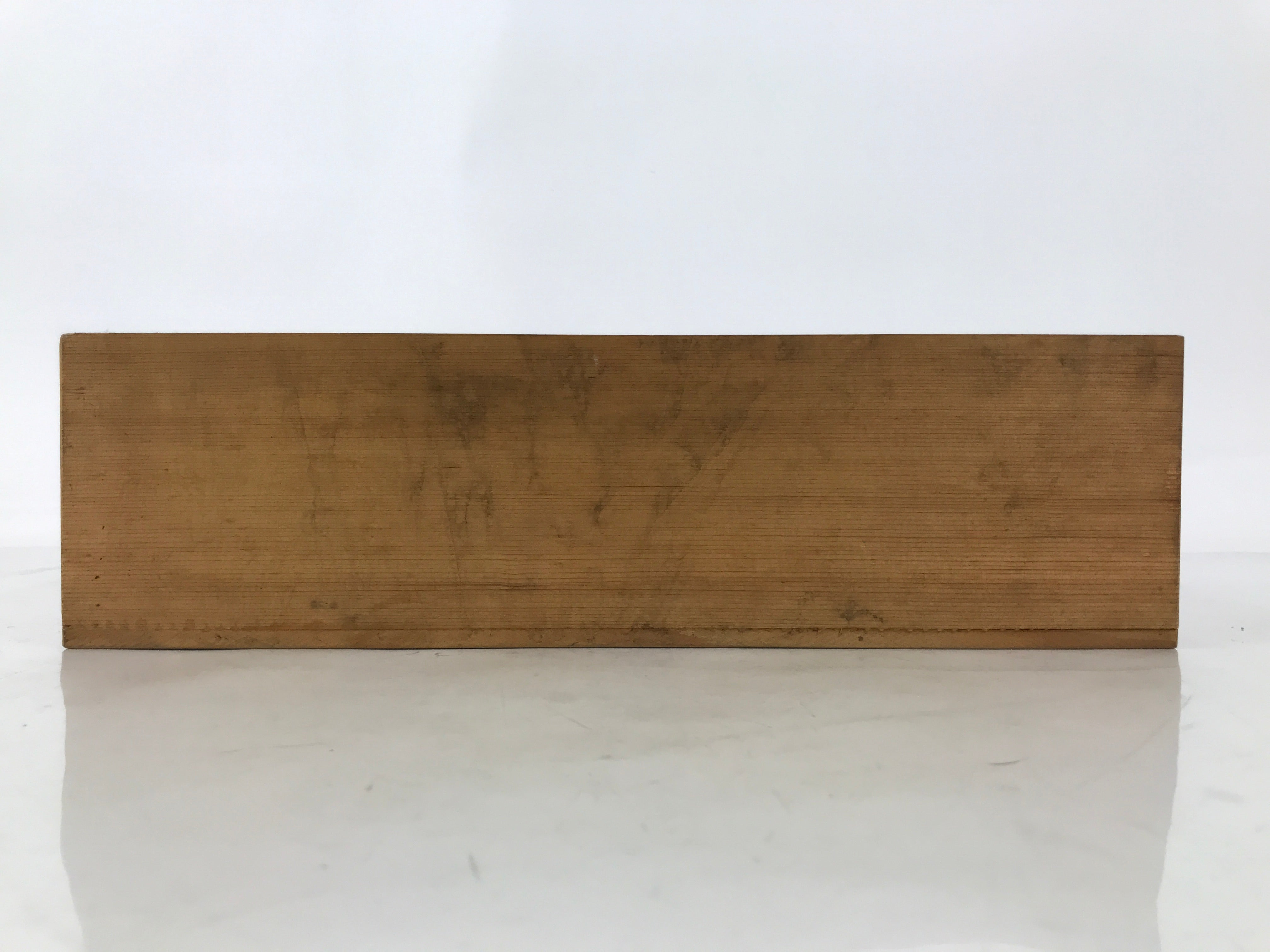 Japanese Wooden Pottery Storage Box Inside 33.8x9x9.3cm Brown Compartment X218