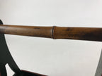 Japanese Wooden Sake Bottle Carrier Box Vtg Bamboo Handle Mt. Fuji Green JK603