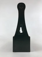 Japanese Wooden Sake Bottle Carrier Box Vtg Bamboo Handle Mt. Fuji Green JK603