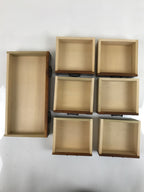 Japanese Wooden Sendai Tansu Storage Chest Vtg Doors Trinket Box 7 Drawers T373