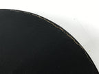 Japanese Wooden Serving Tray Obon Vtg Brown Round Kanji Gold Silver Box LWB166