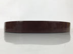 Japanese Wooden Serving Tray Obon Vtg Brown Round Kanji Gold Silver Box LWB166