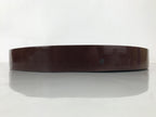 Japanese Wooden Serving Tray Obon Vtg Brown Round Kanji Gold Silver Box LWB166