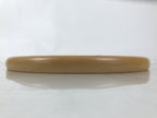 Japanese Wooden Serving Tray Obon Vtg Natural Brown Round Grain Plate LWB142