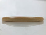 Japanese Wooden Serving Tray Obon Vtg Natural Brown Round Grain Plate LWB142