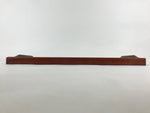 Japanese Wooden Serving Tray Vtg Large Obon Dark Brown Tsubaki Camellia UR947