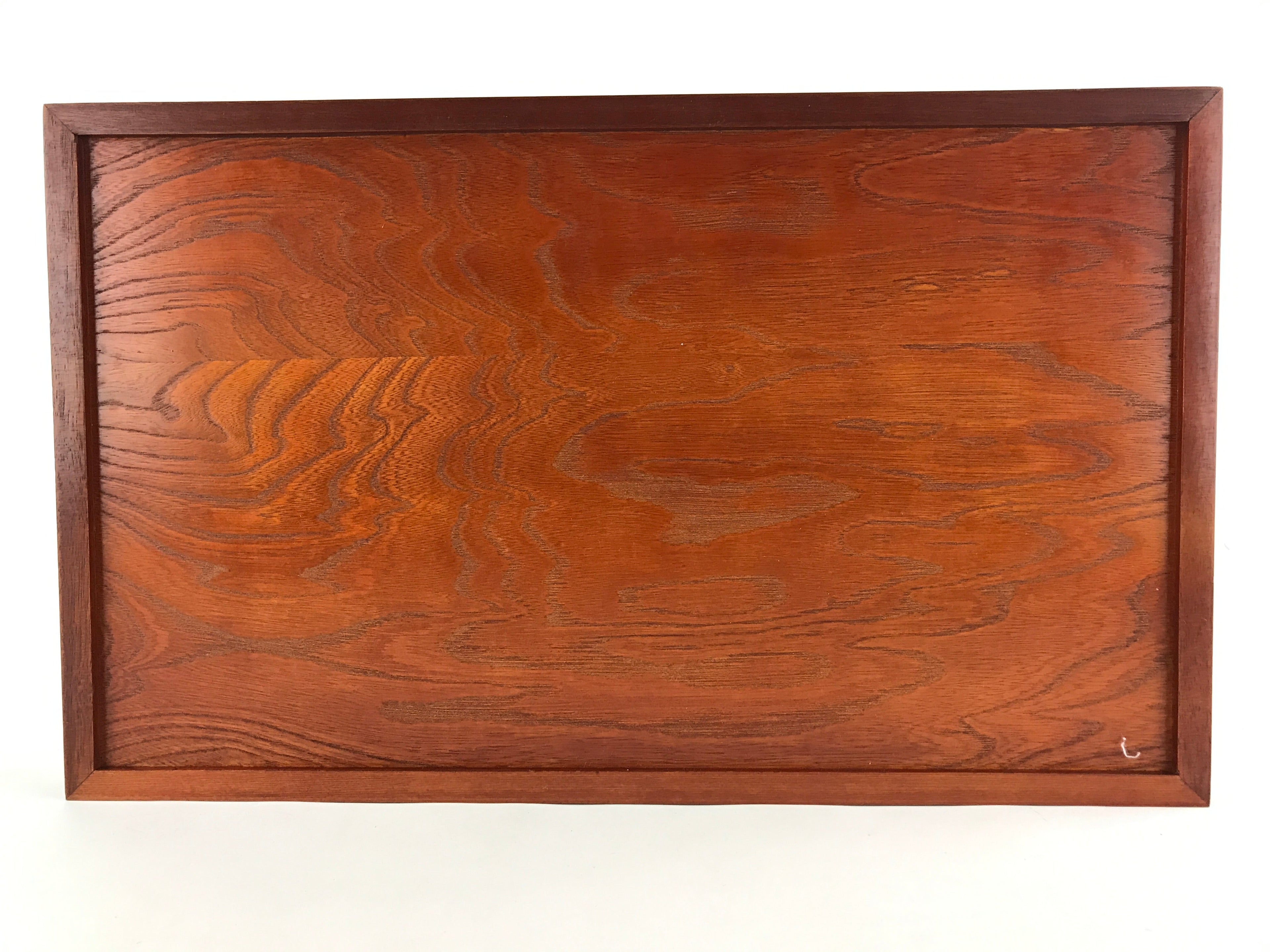 Japanese Wooden Serving Tray Vtg Large Obon Makie Kiri Paulownia Flowers UR989