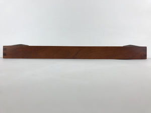 Japanese Wooden Serving Tray Vtg Obon Dark Brown Rectangle Handles UR904