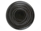 Japanese Wooden Serving Tray Vtg Obon Small Round Carved Swirl Red Black UR959
