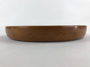 Japanese Wooden Serving Tray Vtg Simple Obon Light Brown Round Tea UR888