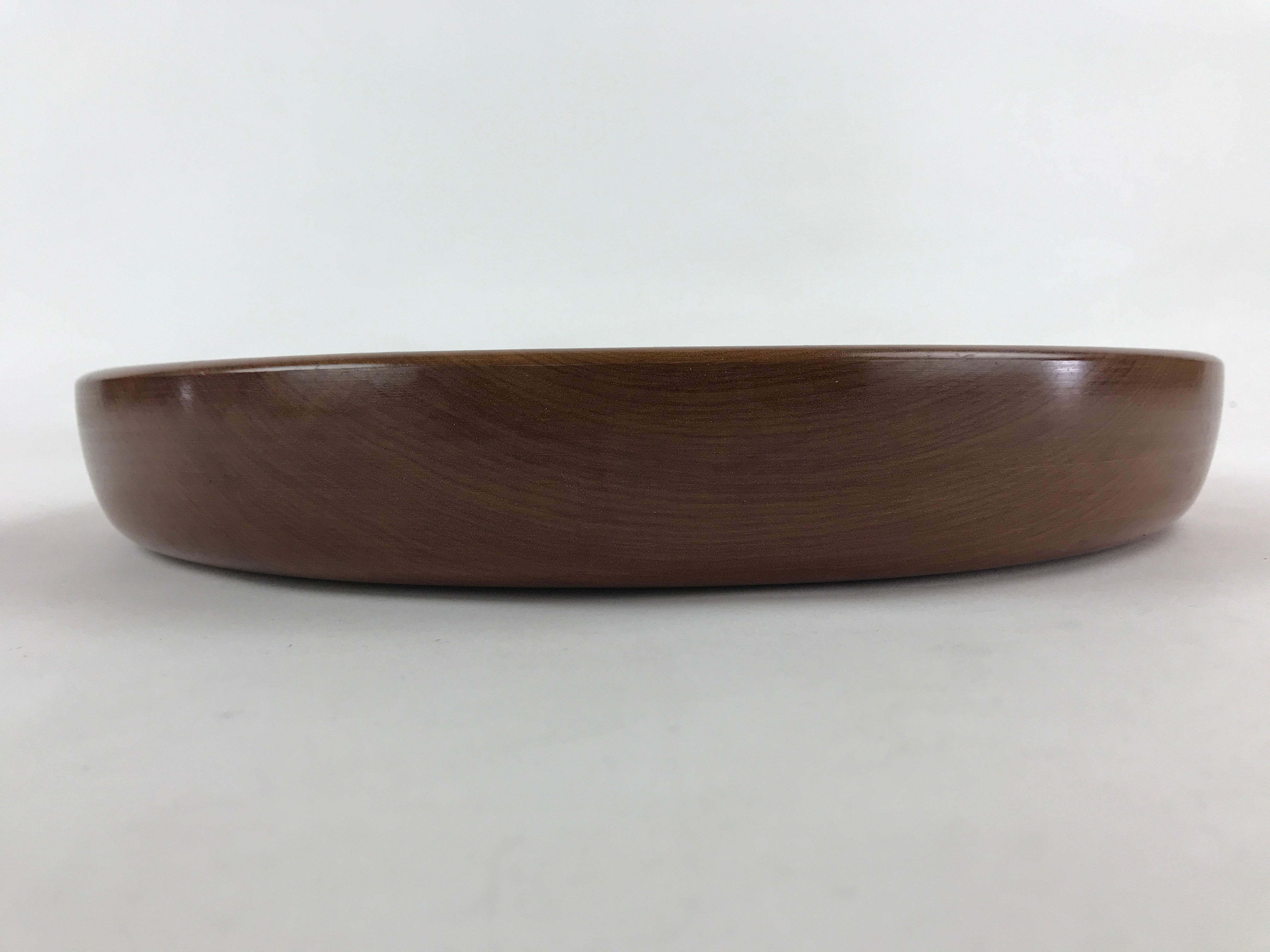 Japanese Wooden Serving Tray Vtg Simple Obon Light Brown Round Tea UR888