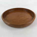 Japanese Wooden Serving Tray Vtg Simple Obon Light Brown Round Tea UR888