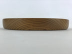 Japanese Wooden Serving Tray Vtg Small Classic Round Obon Natural Brown UR995