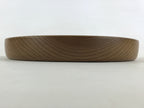 Japanese Wooden Serving Tray Vtg Small Classic Round Obon Natural Brown UR995