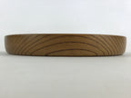 Japanese Wooden Serving Tray Vtg Small Classic Round Obon Natural Brown UR995
