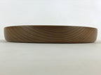 Japanese Wooden Serving Tray Vtg Small Classic Round Obon Natural Brown UR995