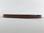 Japanese Wooden Serving Tray Vtg Small Obon Brown Round Tea Snacks UR881