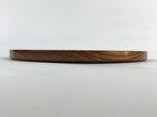 Japanese Wooden Serving Tray Vtg Small Obon Brown Round Tea Snacks UR881