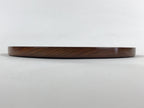 Japanese Wooden Serving Tray Vtg Small Obon Brown Round Tea Snacks UR881
