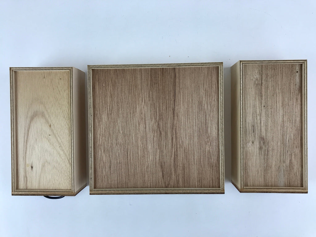 Japanese Wooden Sewing Box Haribako Vtg Tansu 3 Drawers Maki-e Flowers T344