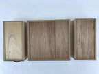 Japanese Wooden Sewing Box Haribako Vtg Tansu 3 Drawers Maki-e Flowers T344