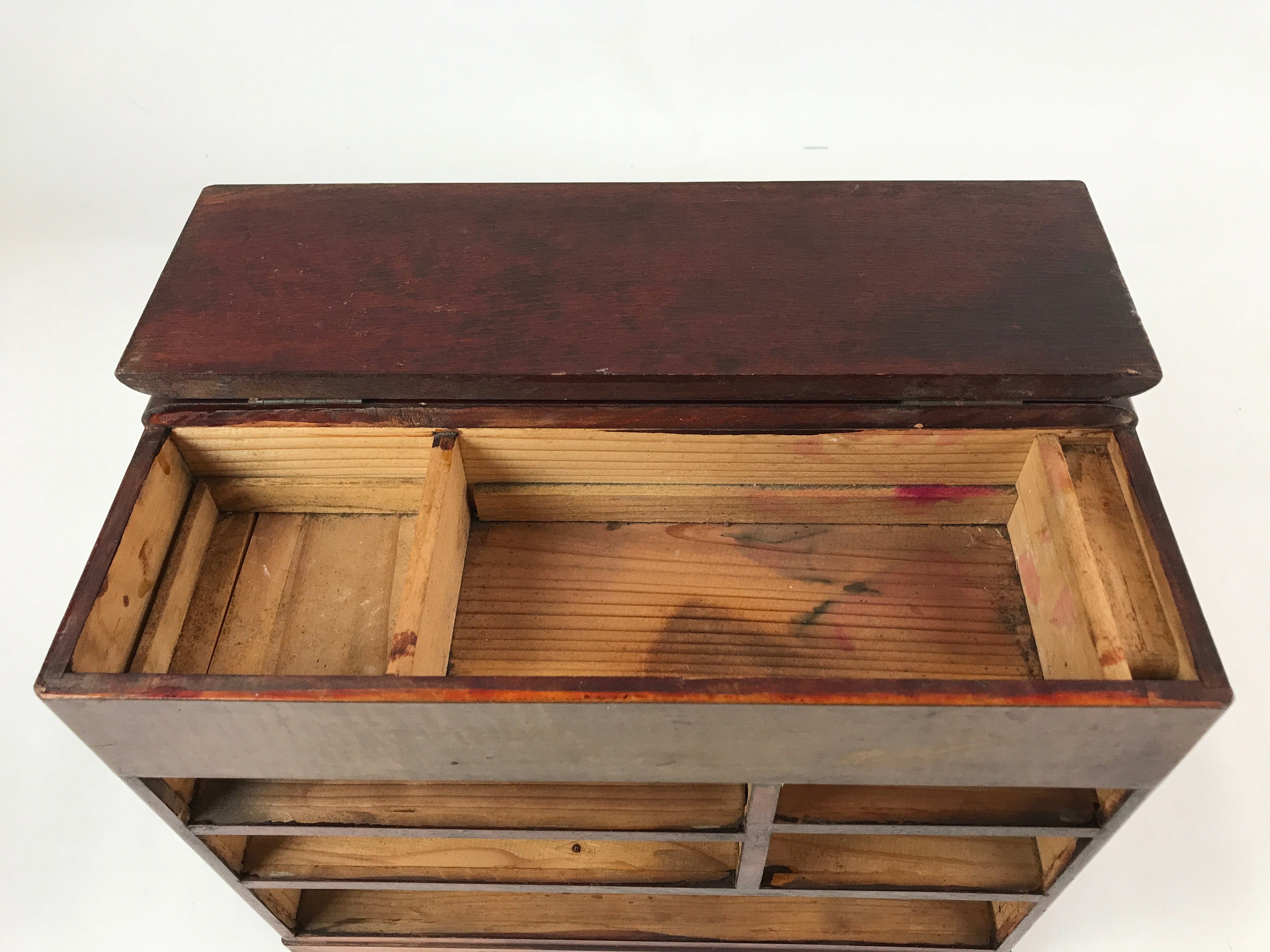 Japanese Wooden Sewing Box Haribako Vtg Tansu Chest 5 Drawers Brown T3, Online Shop