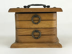 Japanese Wooden Sewing Box Haribako Vtg Tansu Chest 2 Drawers Hida Takayama T335