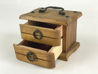 Japanese Wooden Sewing Box Haribako Vtg Tansu Chest 2 Drawers Hida Takayama T335